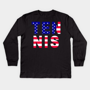 Us Open Tennis Flag Kids Long Sleeve T-Shirt